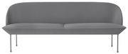 Canapé droit Oslo / L 200 cm - 3 places - Muuto gris en tissu