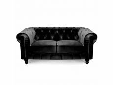 Chesterfield - canapé chesterfield 2 places velours