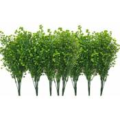 Choyclit - Arbustes Artificiels Buissons, Plastique Faux Plantes Vertes - Décoration pour Maison et Jardin.