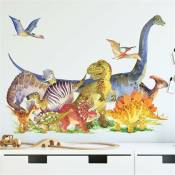 Coloré mignon dessin animé un groupe de dinosaures