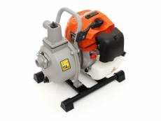Dcraft - pompe à eau thermique débit 300 l/min - pompe à l'eau claire + chargée + moteur 2 temps - relevage d'eau jardinage - orange