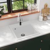 Design In - vier de cuisine Granit Seul lavabo Blanc