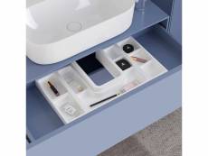 Emuca organisateurs latéraux tidy pour tiroirs de salle de bain, plastique blanc, plastique, 1 lot de 4 unités 8098215