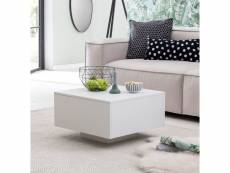 Finebuy table basse bois blanche mdf table de salon 60 x 35,5 x 60 cm | table d'appoint style moderne | meubles en bois table de sofa | table en bois