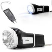 Fishtec - Torche Autonome 18 LEDs Blanches - Batterie Secteur ˆ Brancher - Lampe Torche 150Lm - Aimant et Dragonne