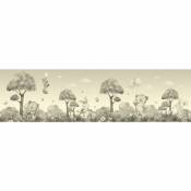 Frise de papier peint adhésive forêt avec des animaux de la forêt - 9.7 x 500 cm de Sanders&sanders brun sépia