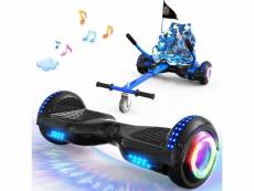 Geekme hoverboard noir avec siège bleu, go-karting