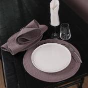 Homemaison - Set de table rond et matelassé Taupe 40 cm - Taupe