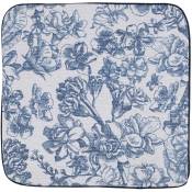 Housse de coussin imprimée floral Bleu 40x40 cm - Bleu