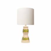 Lampe de table Aliya / Ø 35 x H 80 cm - Céramique & tissu - POPUS EDITIONS jaune en tissu