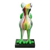 Meubletmoi - Statue grenouille debout coulures multicolores