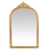 Miroir arche à moulures dorées 29x46