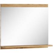 Miroir avec étagère Montreal Badplaats 60 x 12 x 50 cm - Chene - Chêne