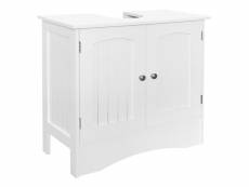 Ml-design meuble bas de lavabo blanc, 60x30x60 cm, en panneau de particules mdf 490001572