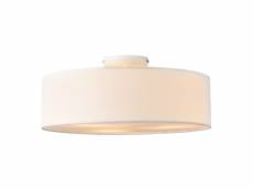Plafonnier lampe de plafond 3 douille textile diamètre de 45 cm blanc helloshop26 03_0005932