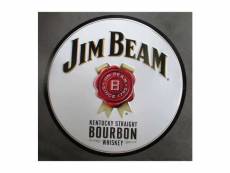 "plaque bourbon jim beam whiskey whisky ronde 60cm
