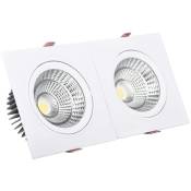 Spot led Downlight Rectangulaire Double New Madison 30W Coupe 260x120 mm Blanc Chaud 3000K - 3200K3000K - 3200K