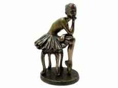 Statuette danseuse de collection aspect bronze 19 cm