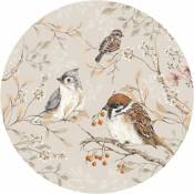 Sticker Mural Oiseaux et Branches Fleuries - Décoration