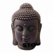 Stone-Lite Drop 1526 MZ Tête de Bouddha Statue d'emballage Mail-Order, Noir, 31 x 30 x 42 cm