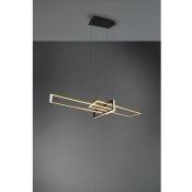 Suspension Salinas 3 Led Rectangles 34w Or-Noir L110 cm Dimmable Trio Lighting