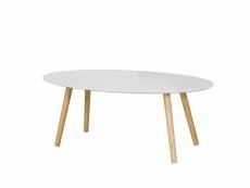 Table basse ovale table d’appoint design moderne table de salon en bois fbt61-w sobuy®