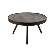 Table basse ronde en bois et métal