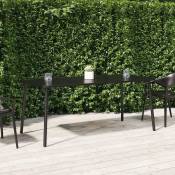 Table de jardin anthracite 165x80x71 cm acier - Vidaxl