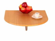 Table pliante murale demi-ronde en mdf hêtre dec05015