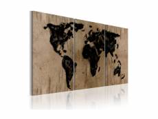 Tableau - carte du monde en encre-120x60 A1-N2025-DKX
