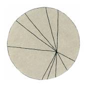 Tapis rond beige 160 cm Trace - Lorena Canals