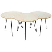 The Home Deco Factory - Table gigogne pieds fils (Lot