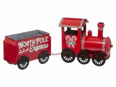 Train grand modèle métal rouge l 66 cm - feeric christmas