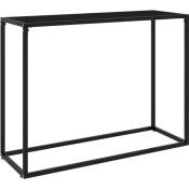 Vidaxl - Table console Noir 100x35x75 cm Verre trempé