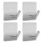 4 pcs Household Hook Stainless Steel Hook Square t