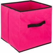 Boîte de rangement pour meuble - 31 x 31 x 30 - Framboise