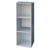 Capaldo - Kit de meuble bibliothèque en mélamine mod. cube 31x29,5x91h blanc - Salon