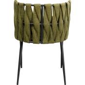 Chaise avec accoudoirs Saluti verte Kare Design