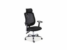 Chaise de bureau à roulettes - q118 - 60 x 50 x 115 cm - noir