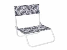 Chaise de plage pliante natural wild - blanc et noir
