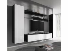 Combinaison de meubles nora noir et blanc modèle 7 MSAM201BLWH-B1