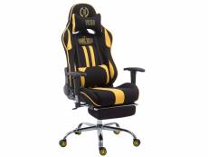 Contemporain chaise de bureau serie luanda limit v2 en tissu avec repose-pieds couleur noir jaune