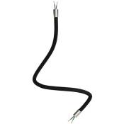 Creative Cables - Kit Creative Flex tube flexible recouvert de tissu RZ30 Noir Fer Titane satiné - 60 cm - Titane satiné