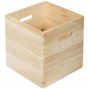 Cube en pin massif - L30 x H30 cm - Beige - Calicosy