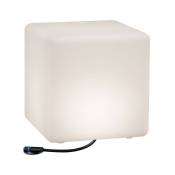 Cube lumineux Plug&Shine Paulmann Dimmable - 3000K - Avec ampoule - 6,5W - 30cm - Blanc