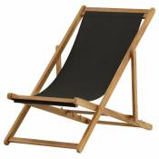 Ebuy24 - Peachy Chaise longue de jardin, chaise de plage pliante, gris. - Grise