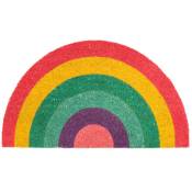 Fisura - Paillasson déco en fibres de coco 70 x 40 cm Arc-en-Ciel - Multicolore