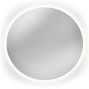 Iluxit Miroir rond avec éclairage led 60x60 cm (ZIL60KLED) - Naturel