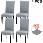 Jalleria - Ensemble de 4 housses de chaise de salle à manger, housse de protection pour chaise de salle à manger courte et amovible, ajustable et