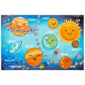 J&kids - Tapis plat pour chambre d'enfant multicolore Solar Multicolore 120x170 - Multicolore